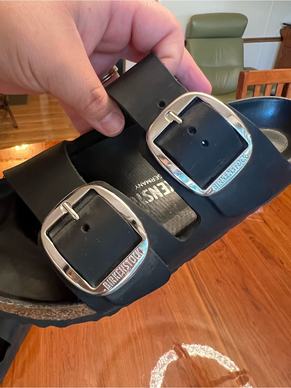 Birkenstock Arizona Big Buckle Oiled Leather Black 39 Regular - Picture 10 of 13